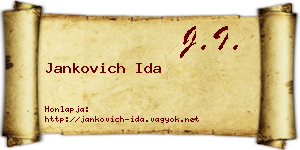 Jankovich Ida névjegykártya